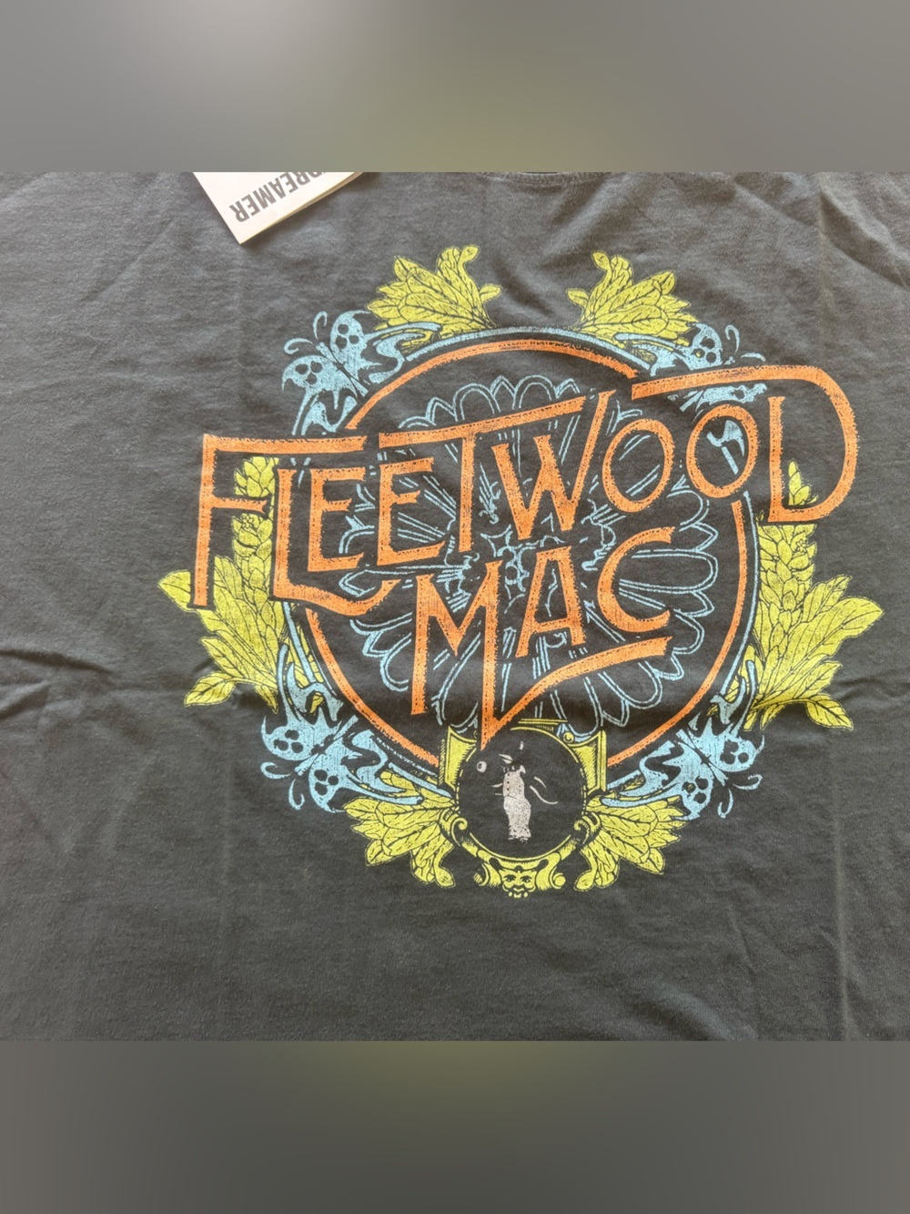 NEW Daydreamer Fleetwood Mac Flower Crest OS Tee ~ Vintage Black ~ SOLD OUT - Picture 6 of 8